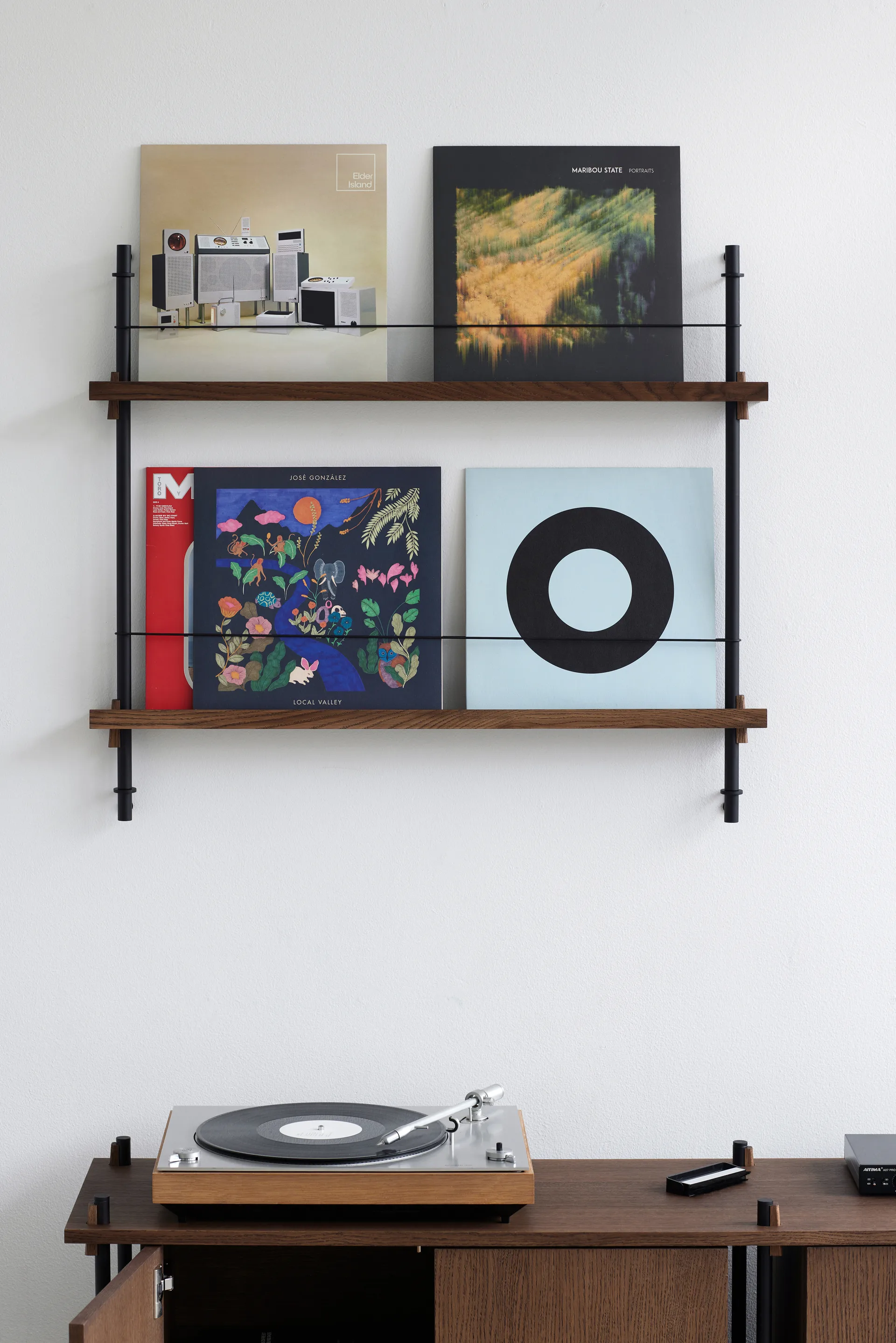 Moebe tidningsställ, Smoked oak-white MOEBE