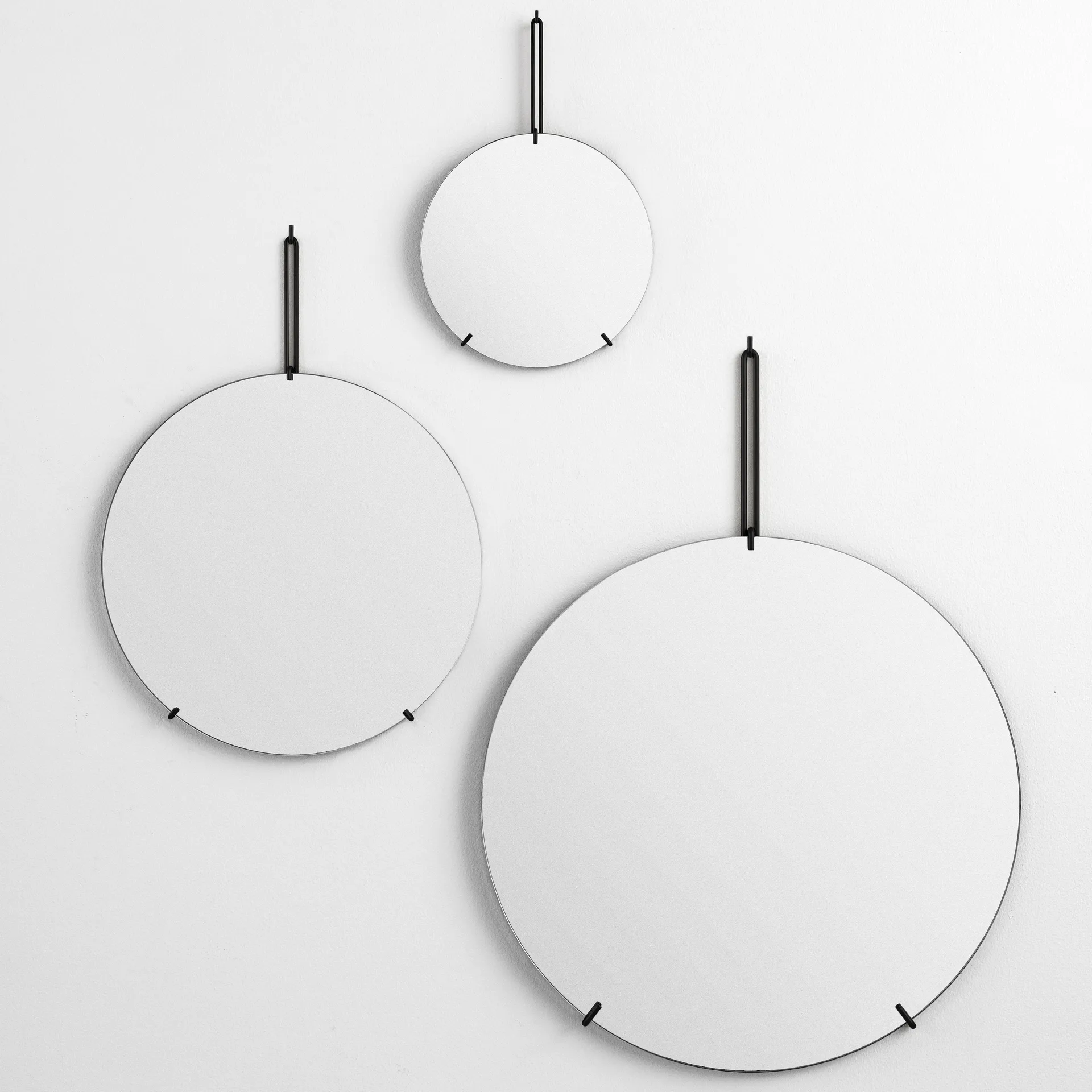 Moebe Wall mirror Ø 50 cm, Svart MOEBE