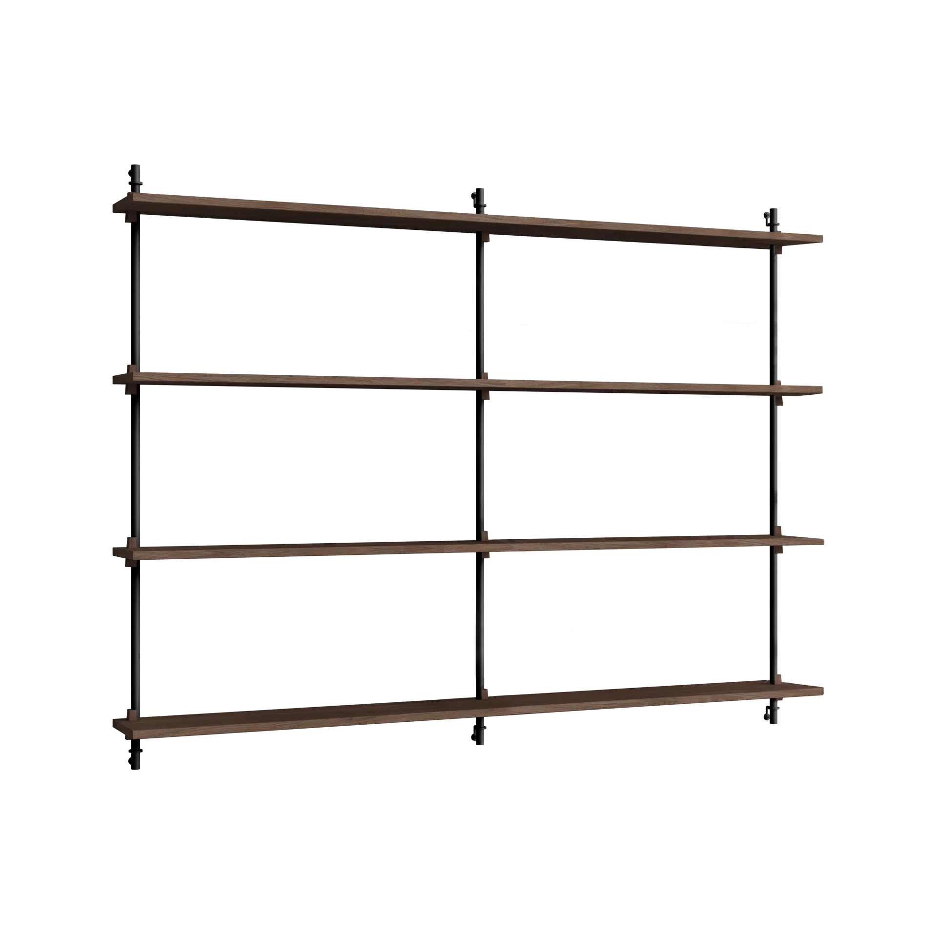 Moebe wall shelving vägghylla ws.115.2.B, Rökt ek-svart MOEBE