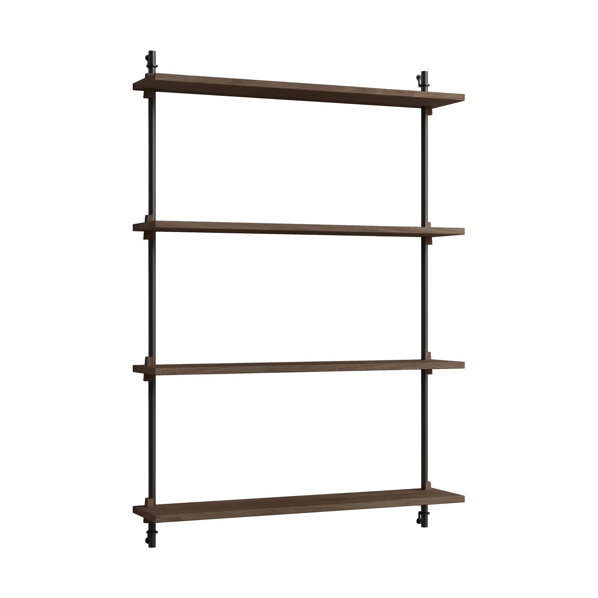 Moebe wall shelving ws.115.1, Rökt ek-svart MOEBE