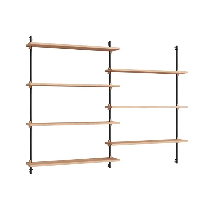 Moebe wall shelving ws.115.2 - Ek-svart - MOEBE