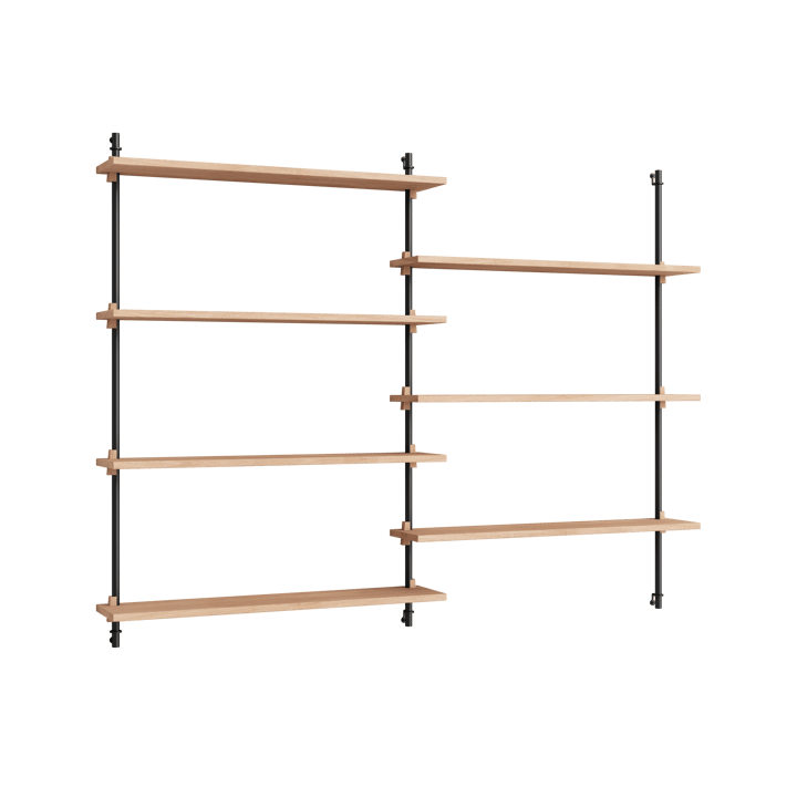 Moebe wall shelving ws.115.2.B - Ek-svart - MOEBE