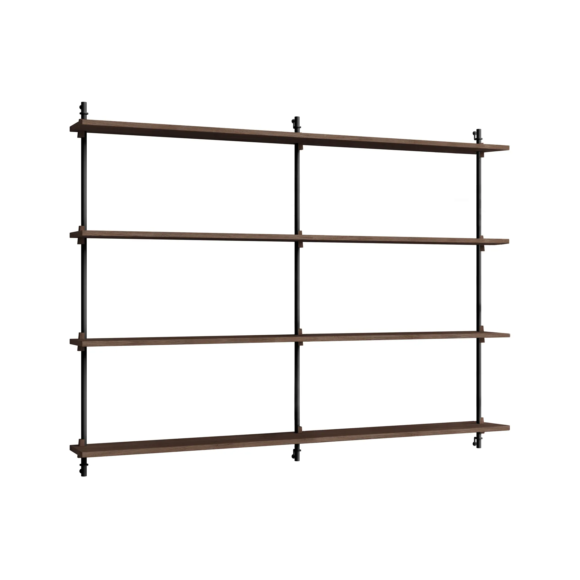 Moebe wall shelving ws.115.2.B, Rökt ek-svart MOEBE