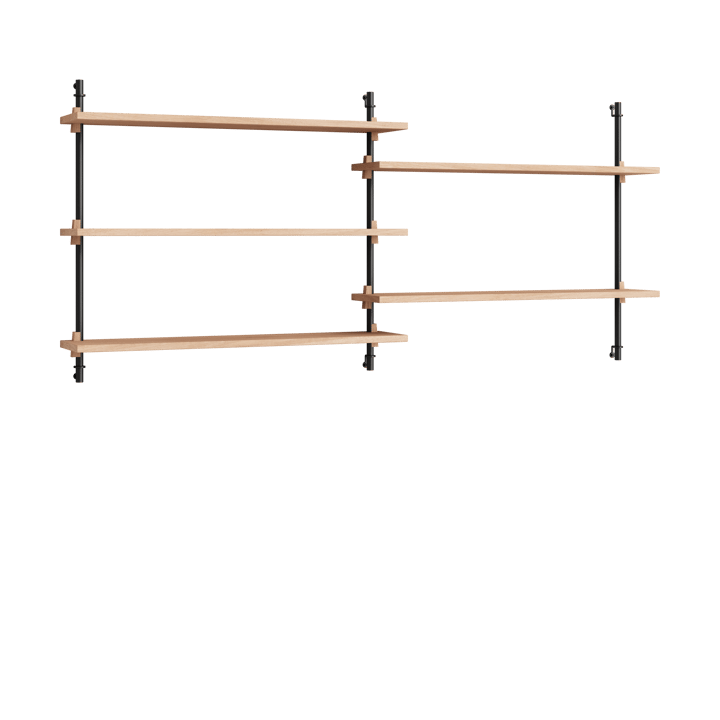 Moebe wall shelving ws.65.2.B - Ek-svart - MOEBE