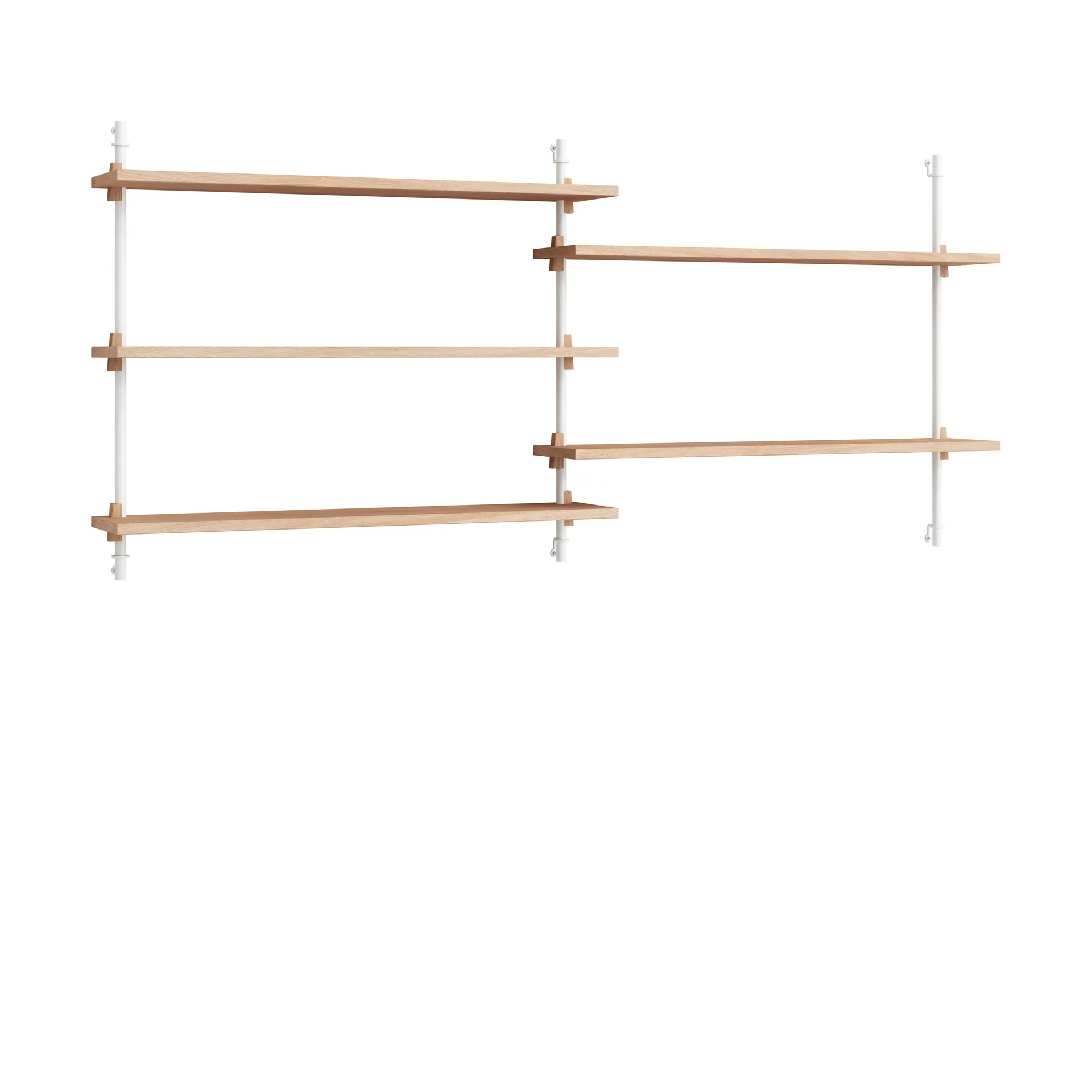 Moebe wall shelving ws.65.2.B, Ek-vit MOEBE