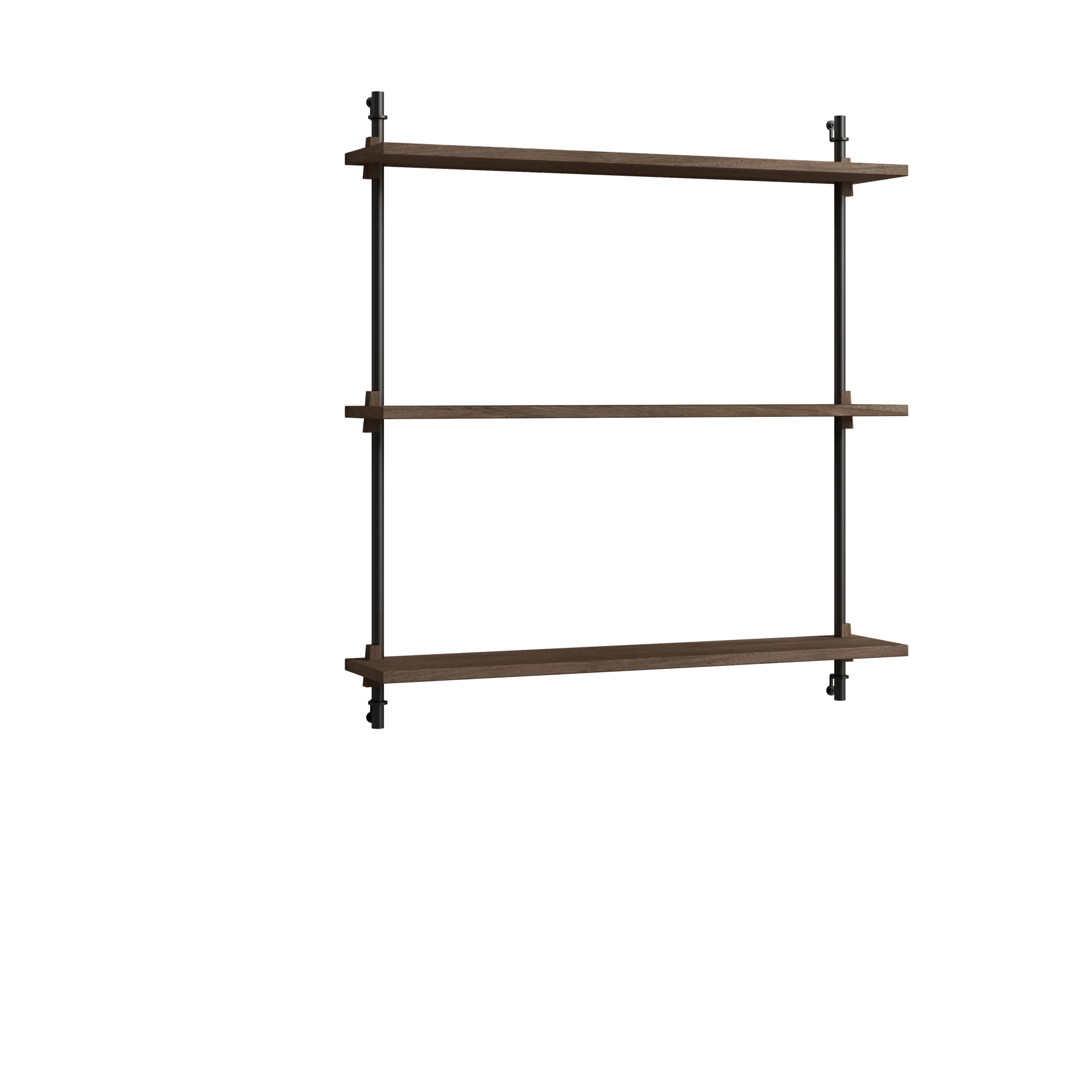 Moebe wall shelving ws.85.1, Rökt ek-svart MOEBE