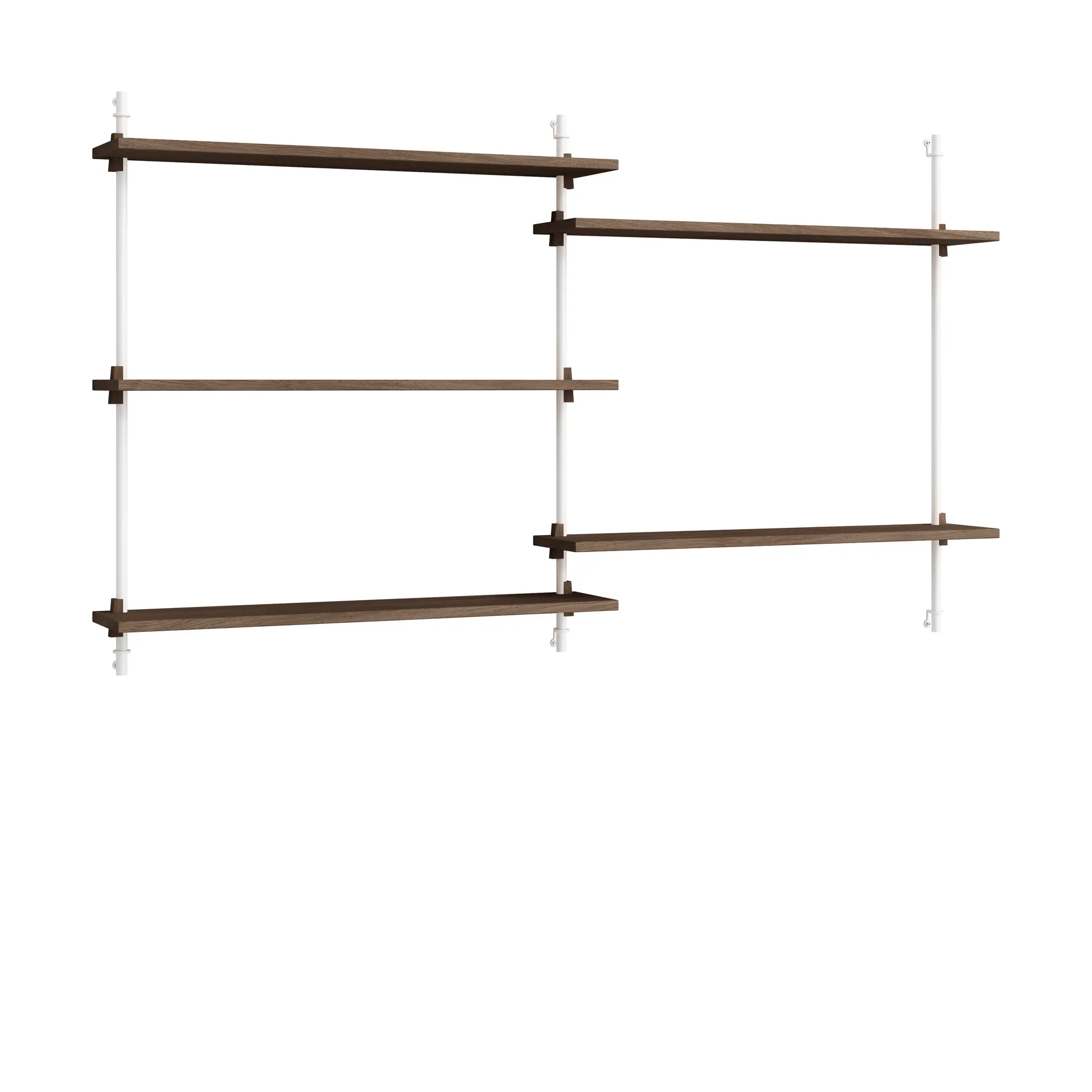 Moebe wall shelving ws.85.2.B, Rökt ek-vit MOEBE