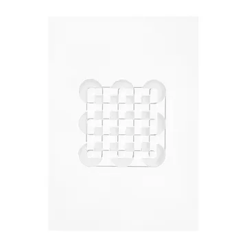 Relief konstverk circles & squares 29,7x42 cm - Off White - MOEBE