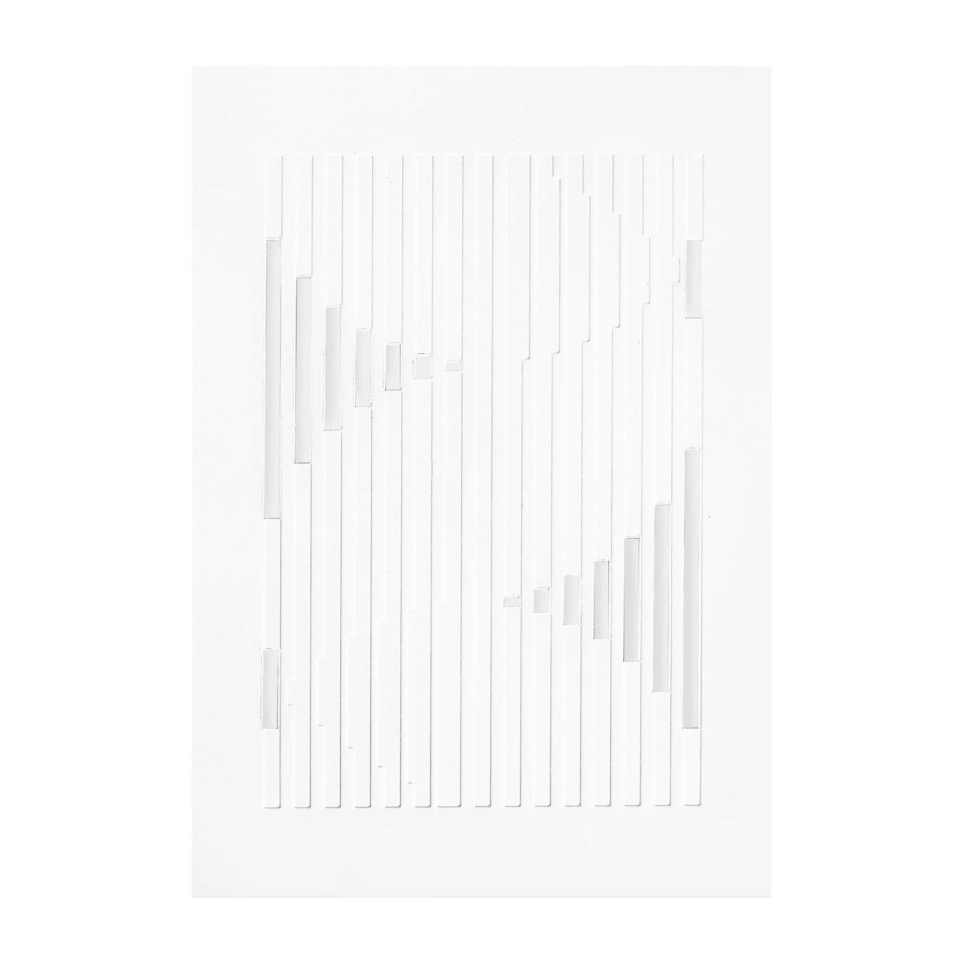 Relief konstverk organic lines 21x29,7 cm, Off White MOEBE