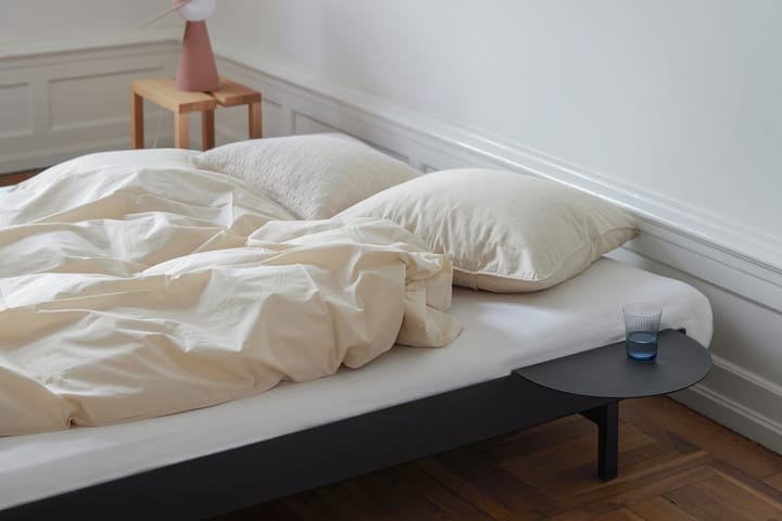 Säng med ribbotten 160 cm och sängbord - Black - MOEBE