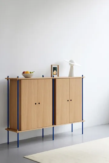 Shelving System Cabinet skåp - Rökt ek-white, 163x115x35 cm S.115.2.E - MOEBE