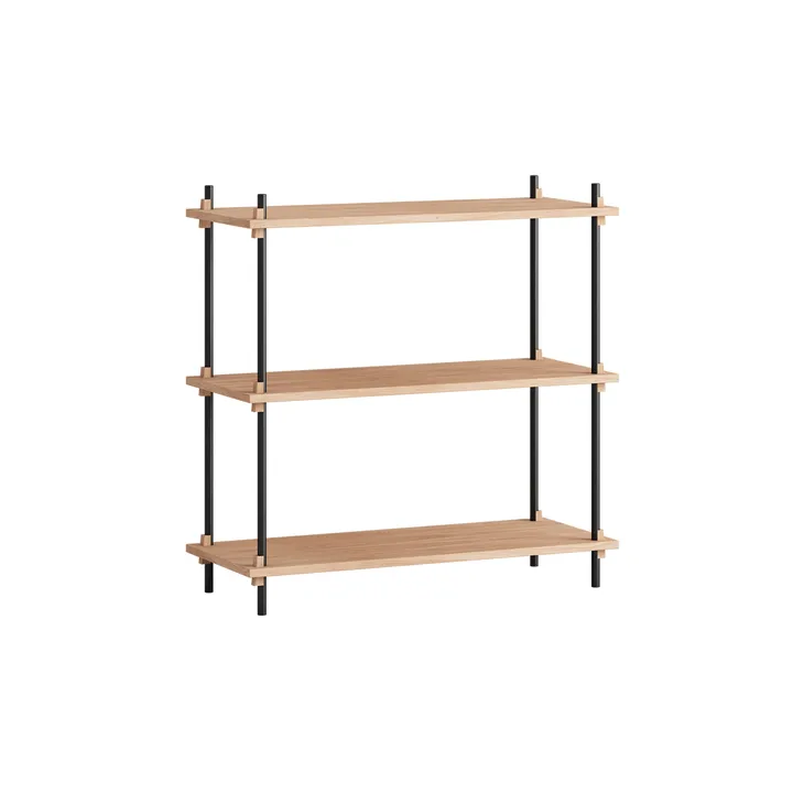 Shelving System classic hylla - Ek-black, 86x85x35 cm, S.85.1.A - MOEBE