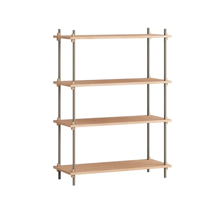 Shelving System classic hylla - Ek-warm grey, 86x115x35 cm, S.115.1.A - MOEBE