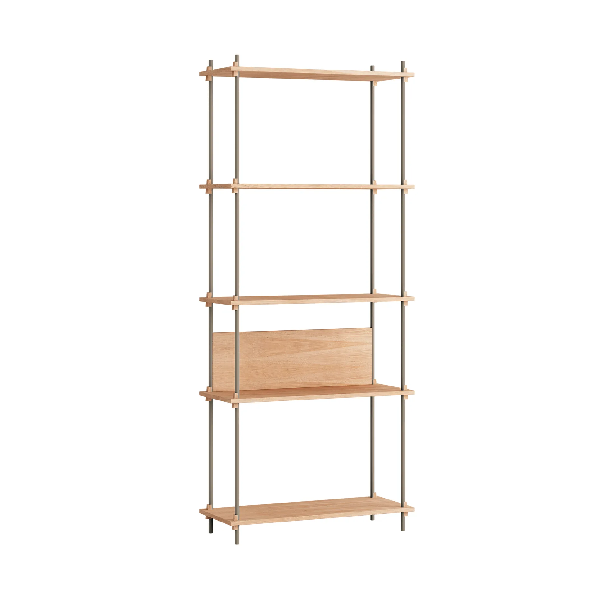 Shelving System classic hylla, Ek-warm grey, 86x200x35 cm, S.200.1.A MOEBE