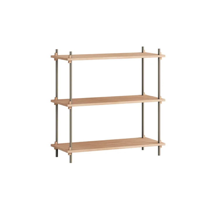 Shelving System classic hylla - Ek-warm grey, 86x85x35 cm, S.85.1.A - MOEBE
