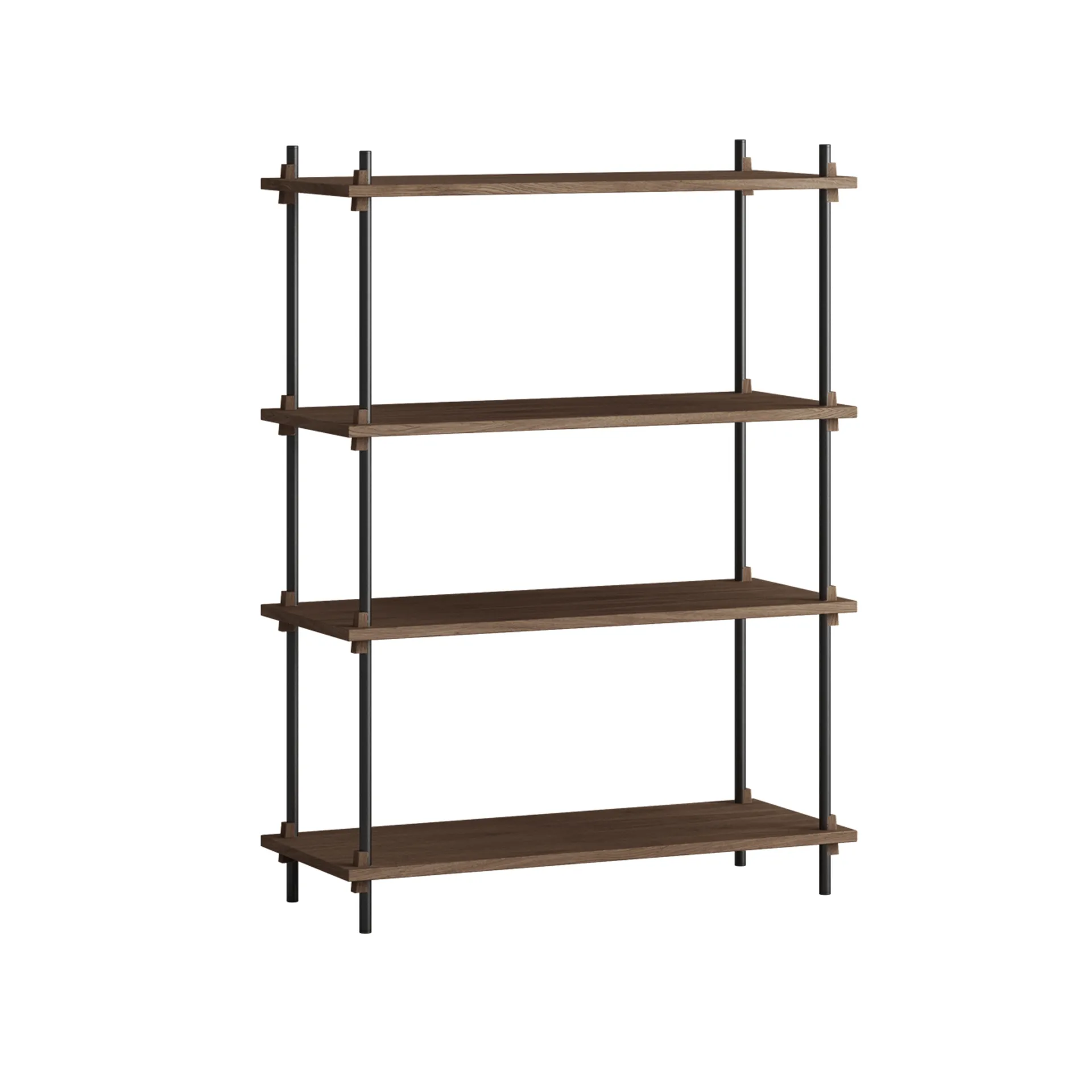 Shelving System classic hylla, Rökt ek-black, 86x115x35 cm, S.115.1.A MOEBE