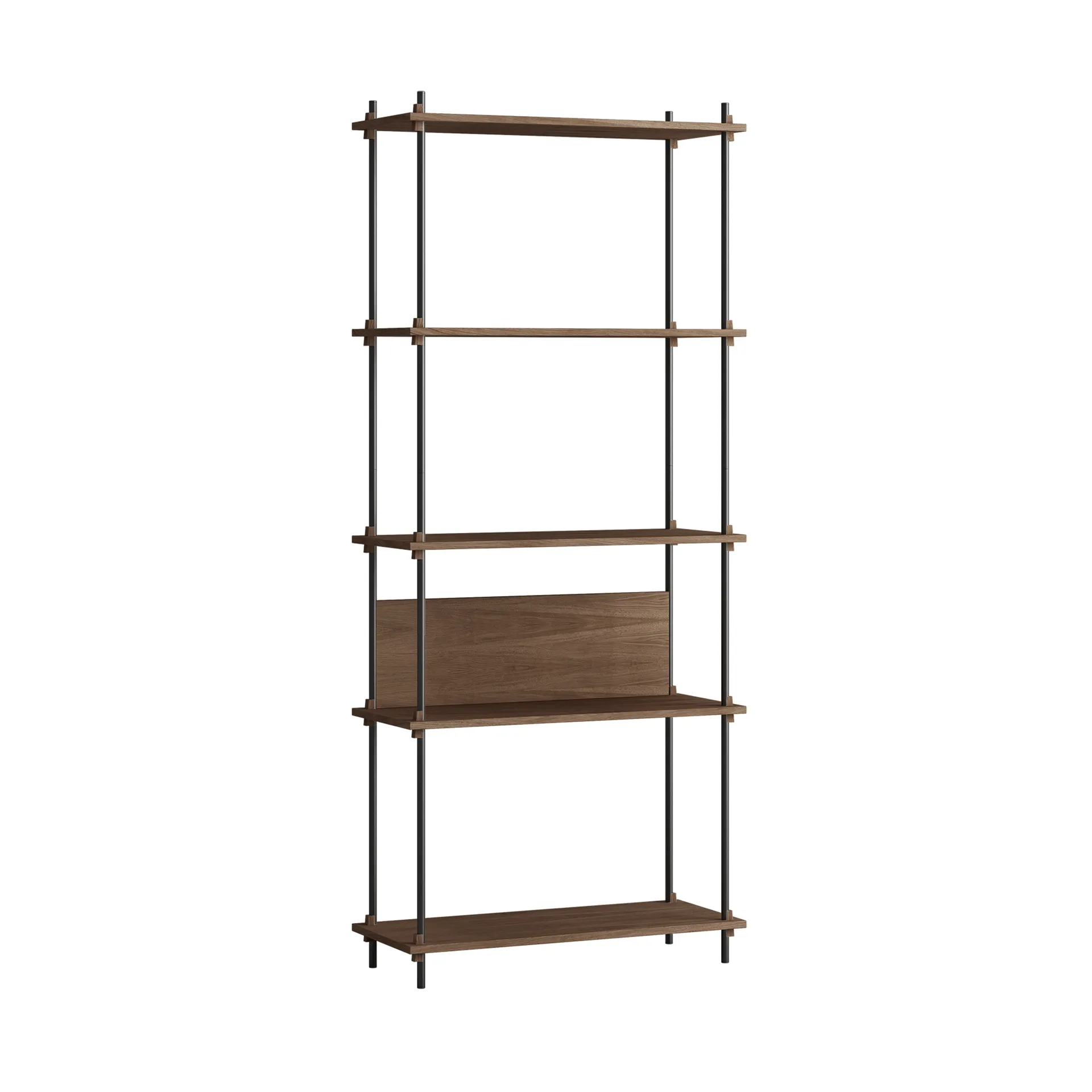 Shelving System classic hylla, Rökt ek-black, 86x200x35 cm, S.200.1.A MOEBE