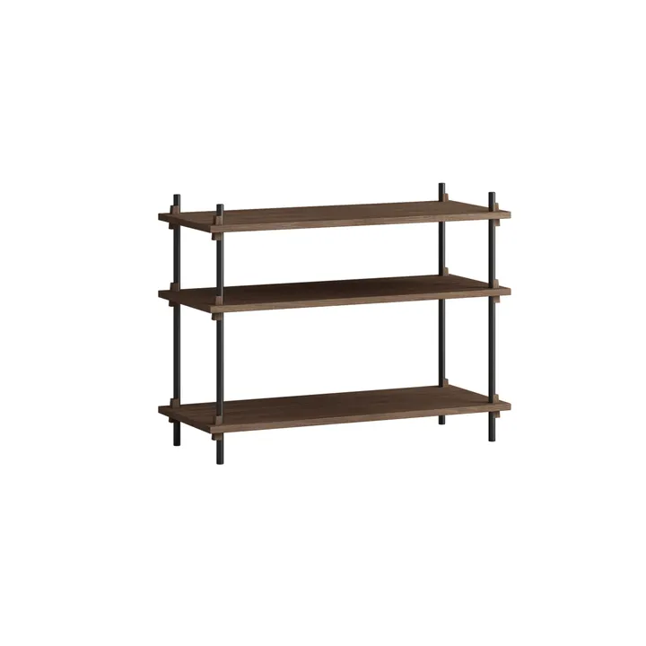 Shelving System classic hylla - Rökt ek-black, 86x65x35 cm, S.65.1.A - MOEBE