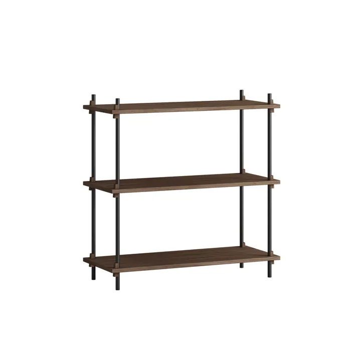 Shelving System classic hylla - Rökt ek-black, 86x85x35 cm, S.85.1.A - MOEBE