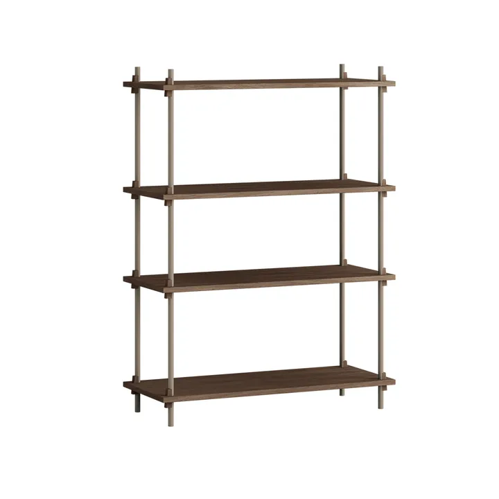 Shelving System classic hylla - Rökt ek-warm grey, 86x115x35 cm, S.115.1.A - MOEBE