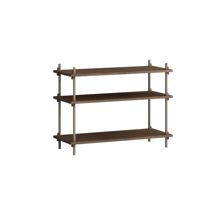 Shelving System classic hylla - Rökt ek-warm grey, 86x65x35 cm, S.65.1.A - MOEBE