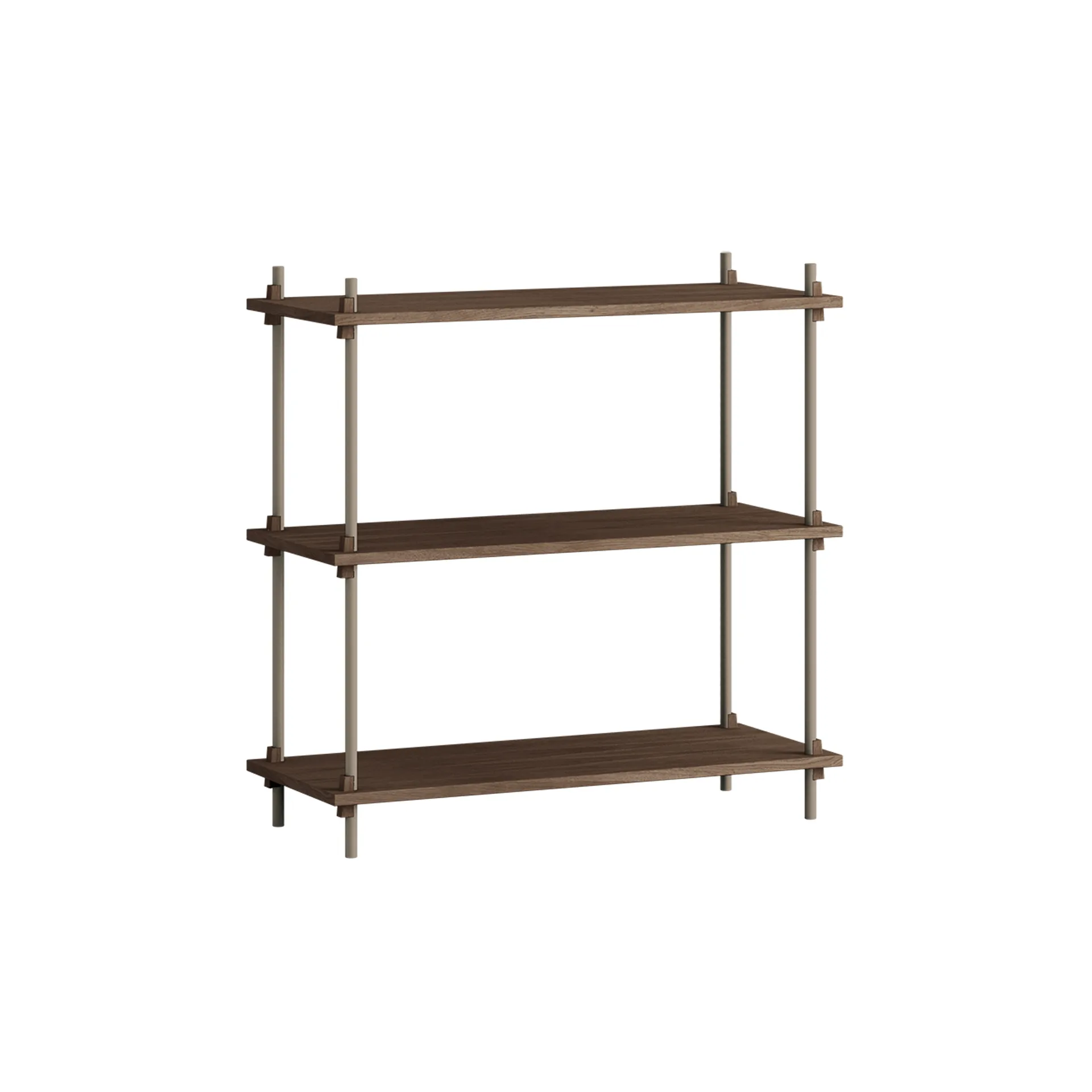 Shelving System classic hylla, Rökt ek-warm grey, 86x85x35 cm, S.85.1.A MOEBE