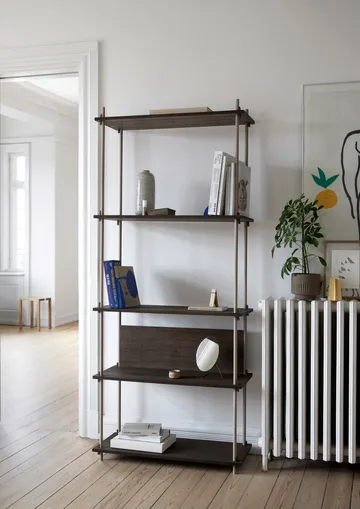 Shelving System classic hylla - Rökt ek-white, 86x115x35 cm, S.115.1.A - MOEBE