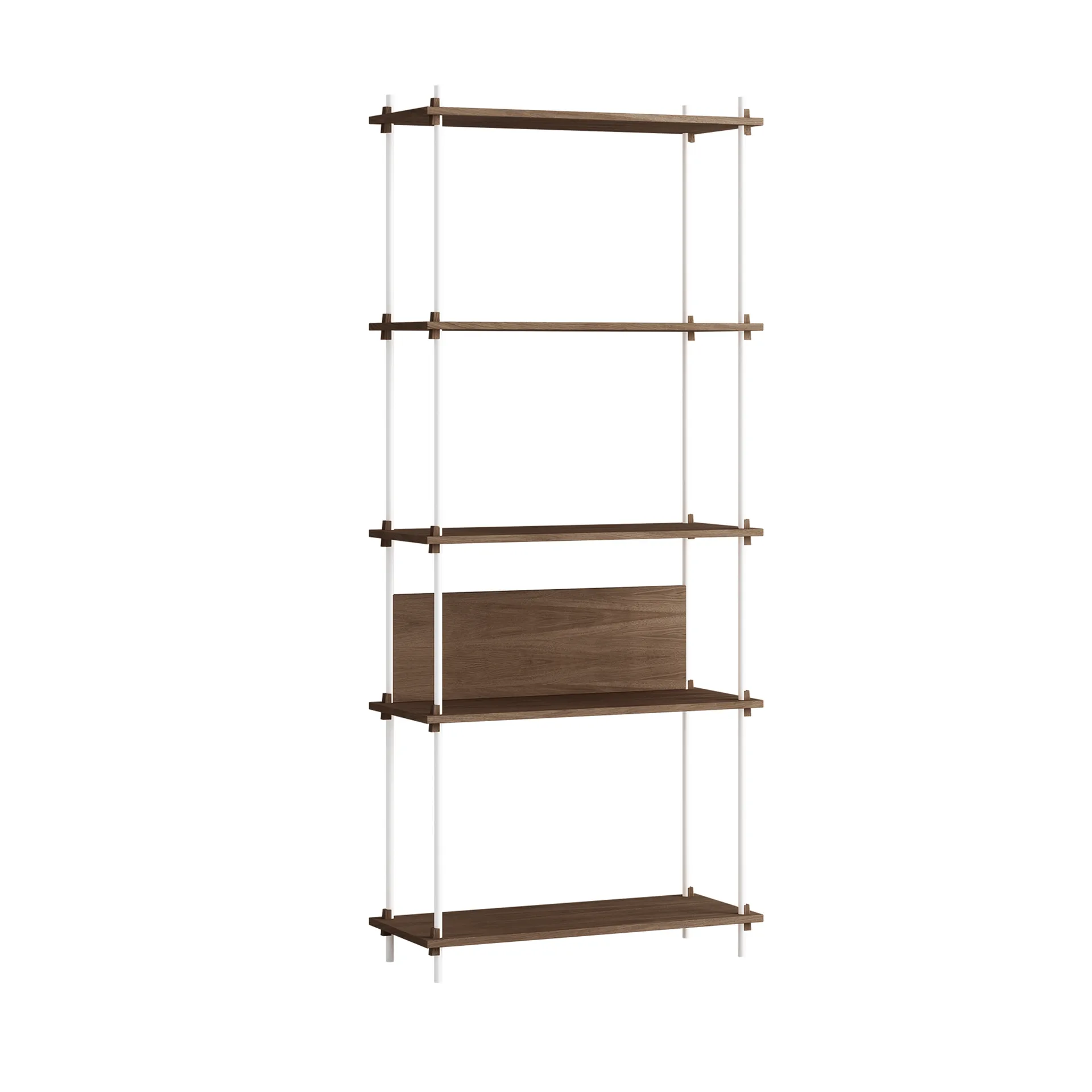 Shelving System classic hylla, Rökt ek-white, 86x200x35 cm, S.200.1.A MOEBE