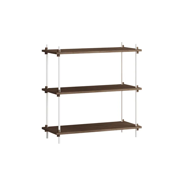 Shelving System classic hylla - Rökt ek-white, 86x85x35 cm, S.85.1.A - MOEBE
