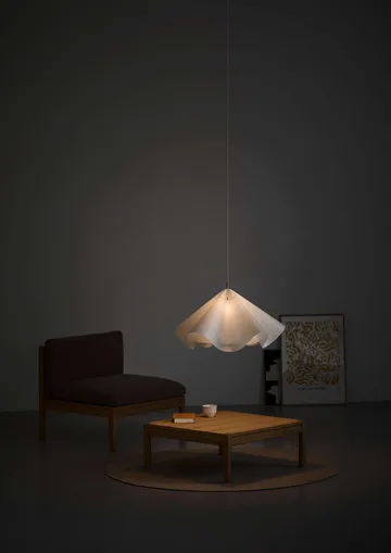 Sinuate pendel - White-brass, large Ø75x40 cm - MOEBE