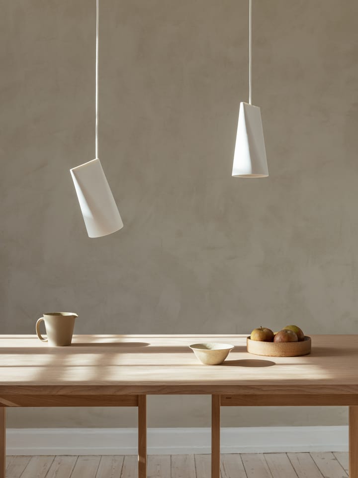 Taklampa keramik 11,2x22 cm, White MOEBE