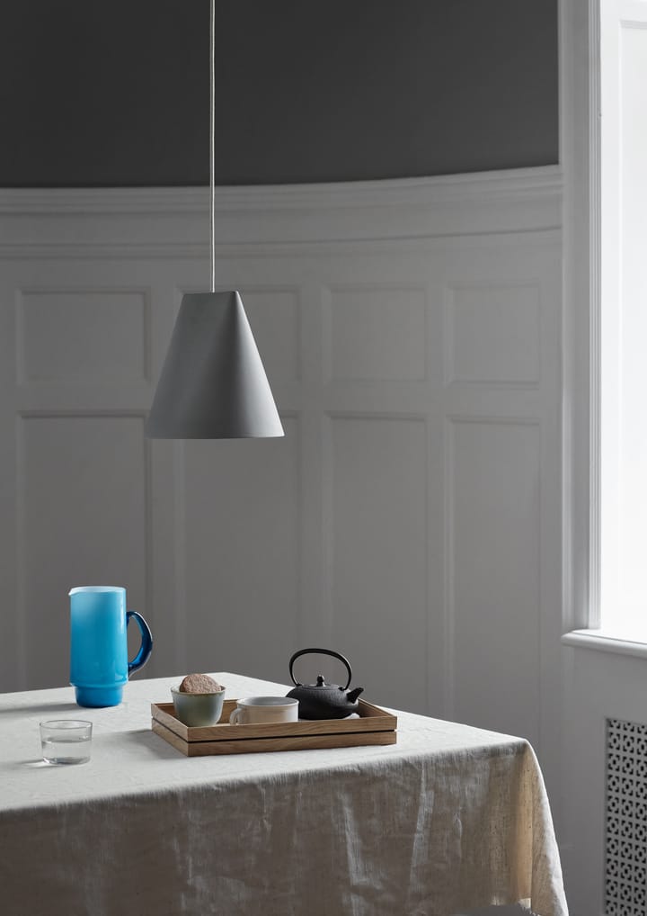 Taklampa keramik 23x23,5 cm, Light Grey MOEBE