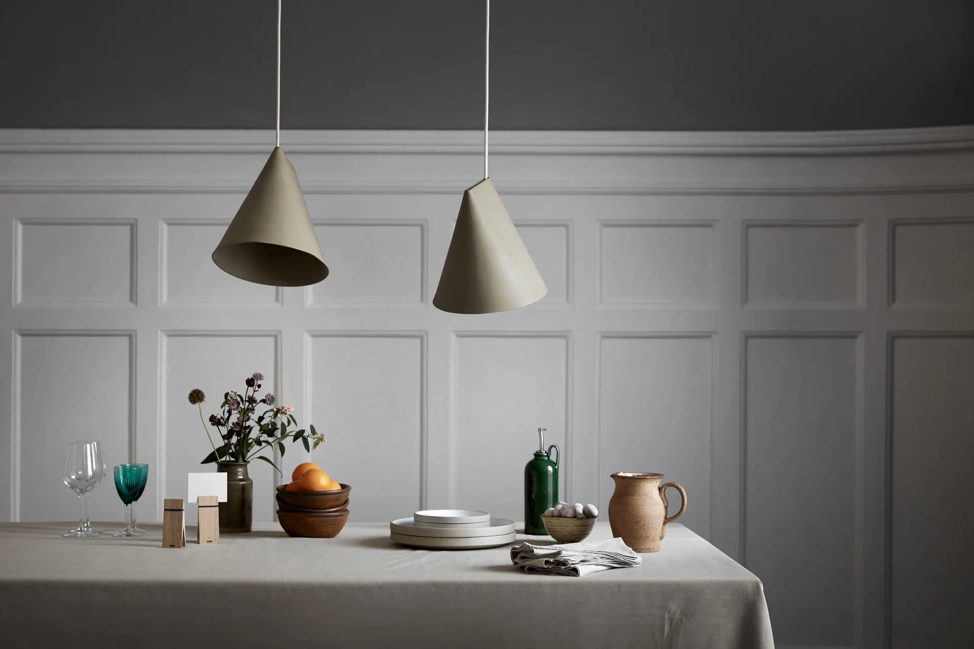 Taklampa keramik 23x23,5 cm, Olive MOEBE