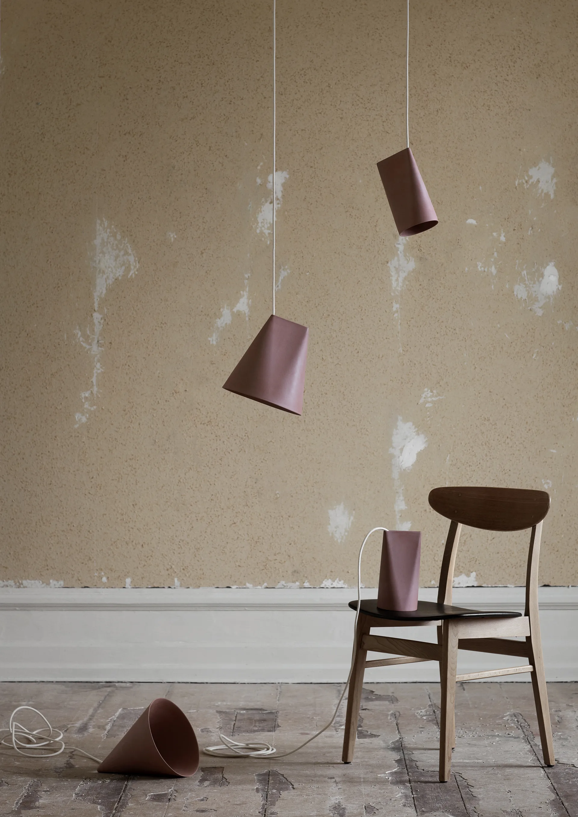 Taklampa keramik 23x23,5 cm, Terra Cotta, Wood MOEBE