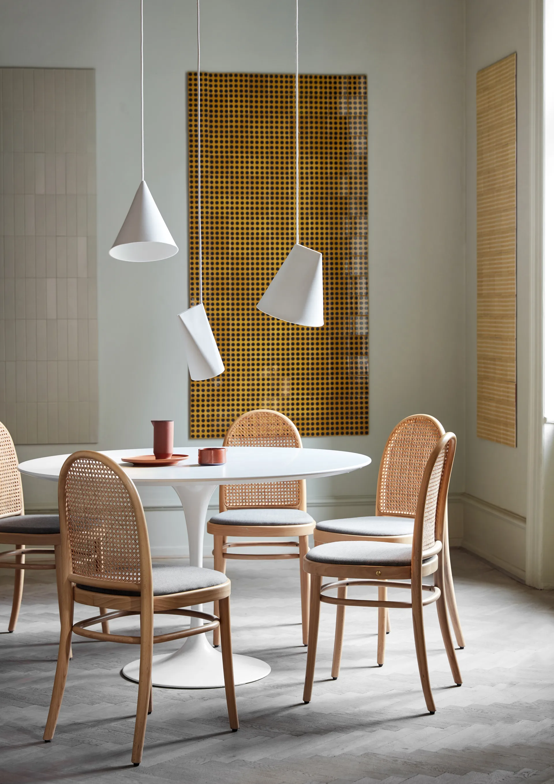 Taklampa keramik 23x23,5 cm, White MOEBE