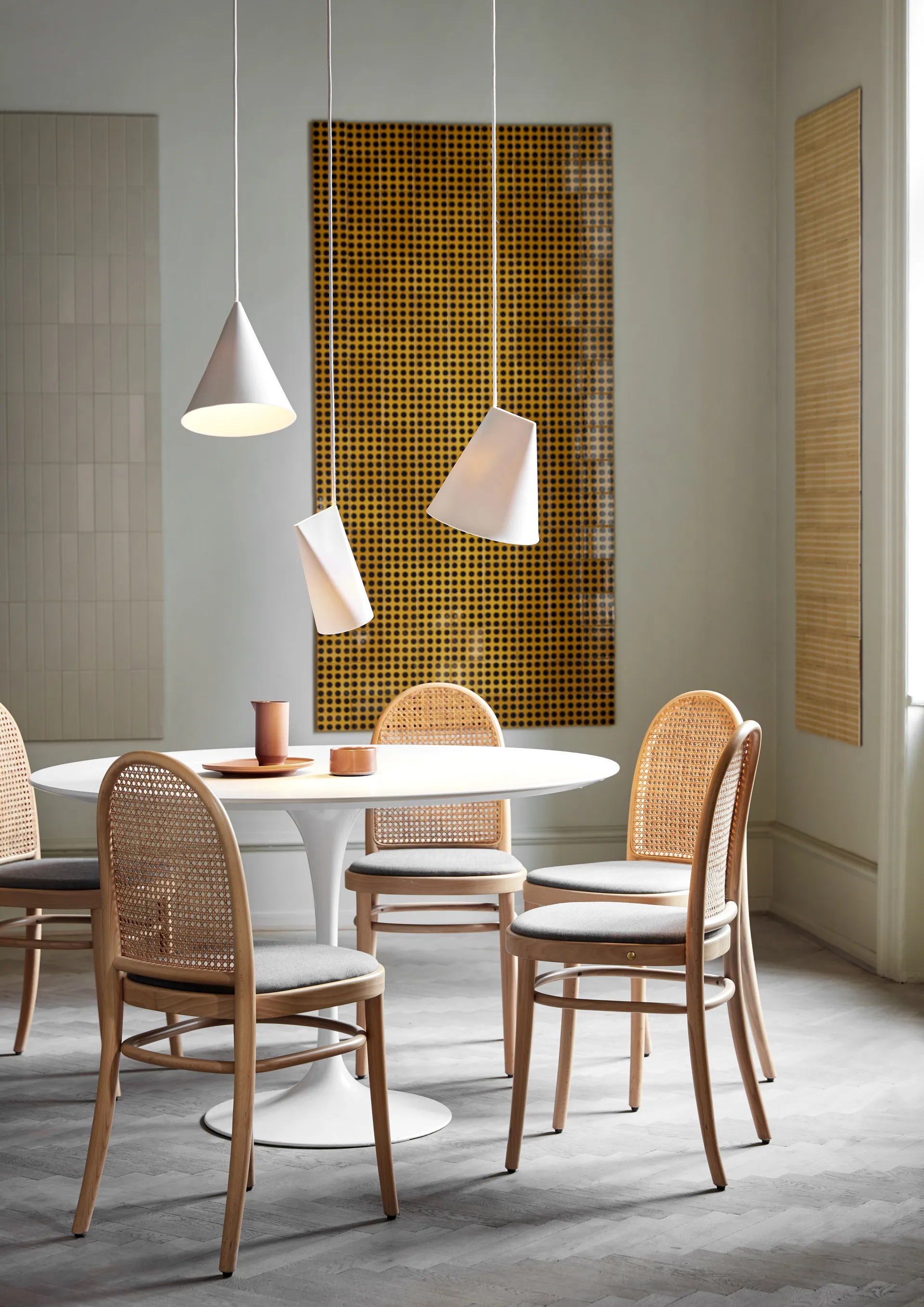 Taklampa keramik 23x23,5 cm, White MOEBE