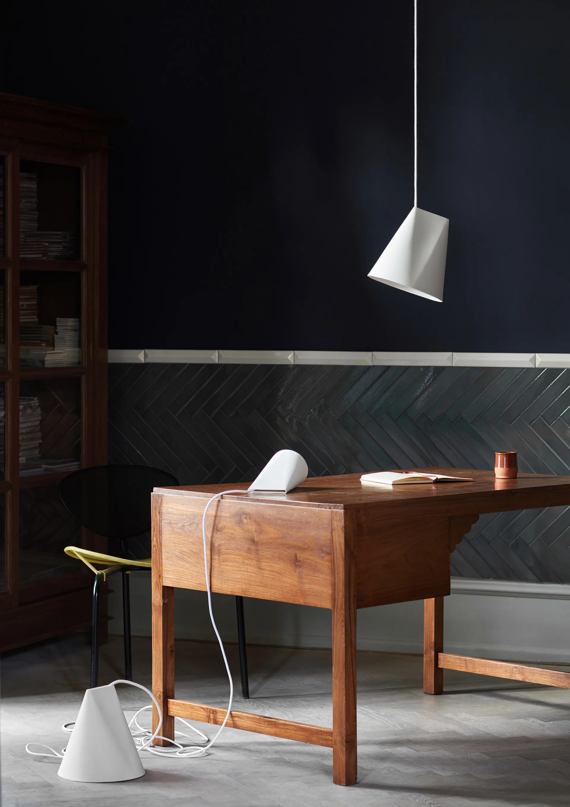 Taklampa keramik 23x23,5 cm, White MOEBE