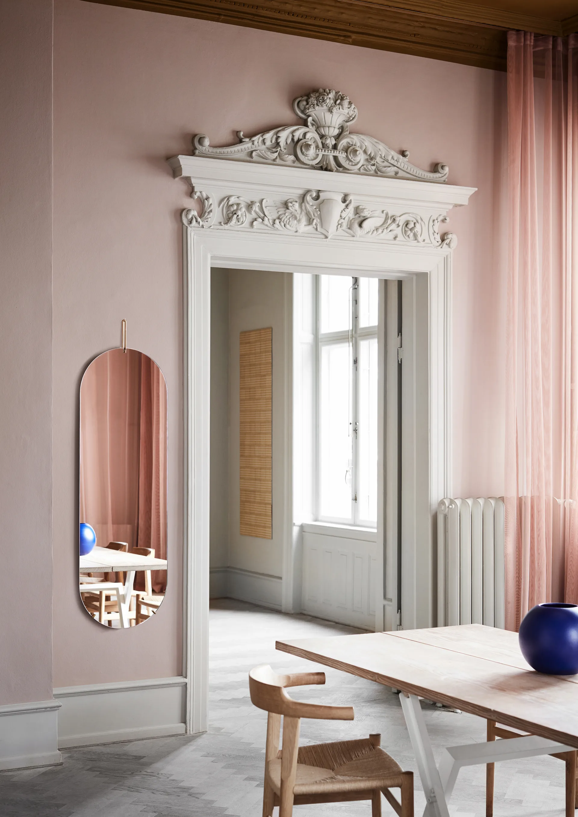 Väggspegel 40,4x146,9 cm, Brass MOEBE