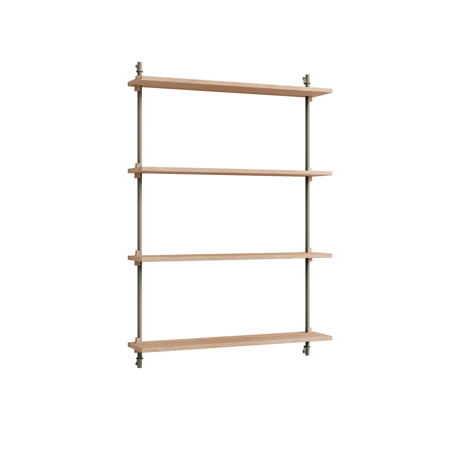 Wall Shelving vägghylla, Ek-warm grey, 92x115x17,5 cm, WS.115.1 MOEBE
