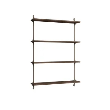 Wall Shelving vägghylla - Rökt ek-warm grey, 92x115x17,5 cm, WS.115.1 - MOEBE