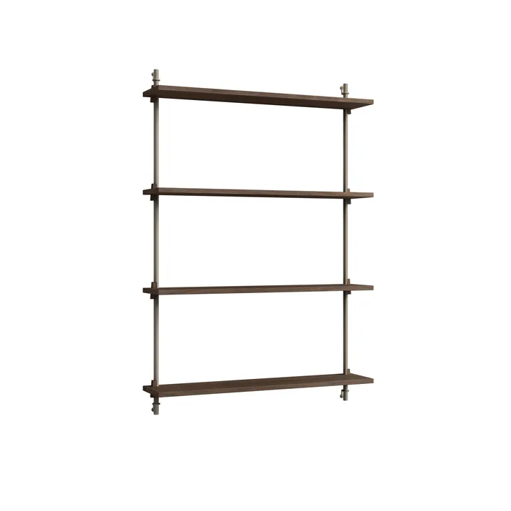 Wall Shelving vägghylla - Rökt ek-warm grey, 92x115x17,5 cm, WS.115.1 - MOEBE