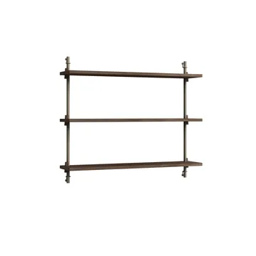 Wall Shelving vägghylla - Rökt ek-warm grey, 92x65x17,5 cm, WS.65.1 - MOEBE
