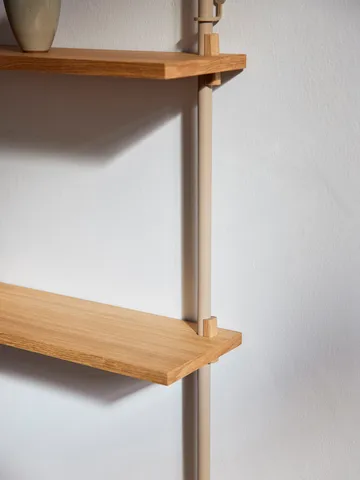 Wall Shelving vägghylla - Rökt ek-warm grey, 92x65x17,5 cm, WS.65.1 - MOEBE