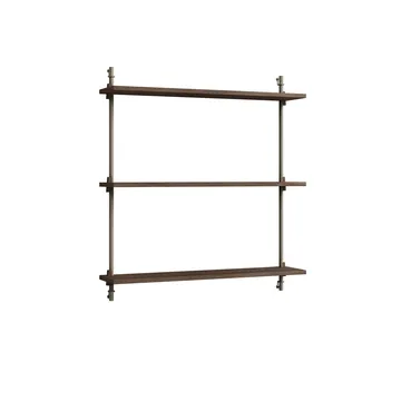 Wall Shelving vägghylla - Rökt ek-warm grey, 92x85x17,5 cm, WS.85.1 - MOEBE