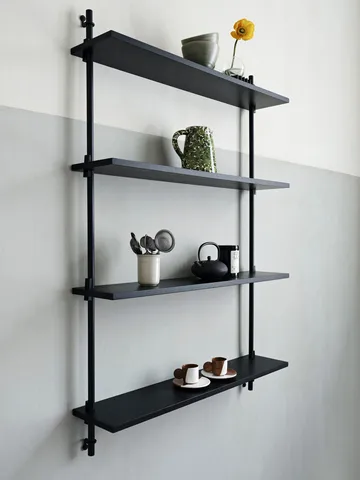Wall Shelving vägghylla - Rökt ek-warm grey, 92x85x17,5 cm, WS.85.1 - MOEBE