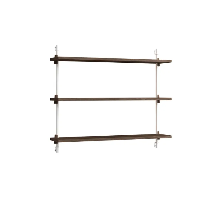 Wall Shelving vägghylla - Rökt ek-white, 92x65x17,5 cm, WS.65.1 - MOEBE