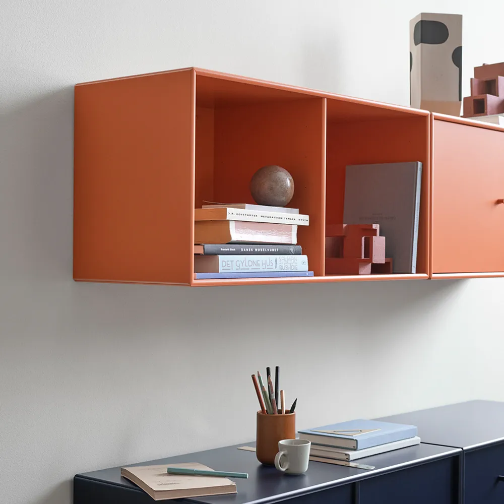 Line hyllmodul vägghängd 1 dörr, Coffee 35 Montana