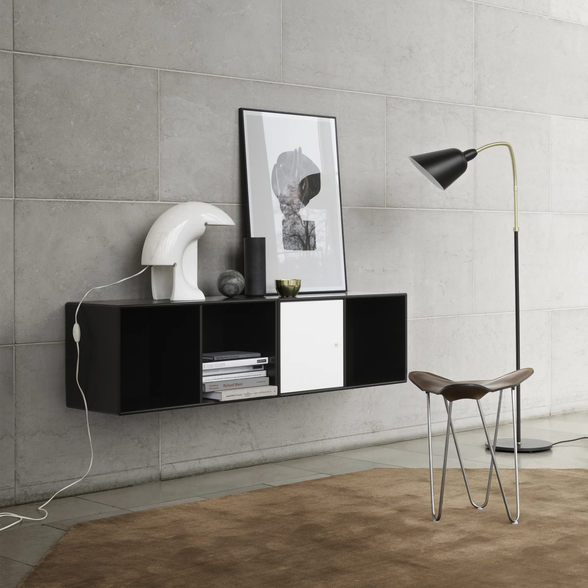 Line hyllmodul vägghängd 1 dörr, New white 101 Montana