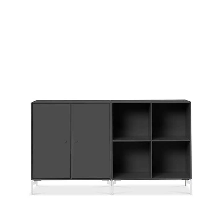 Pair sideboard - anthracite 04, vitlackade ben - Montana