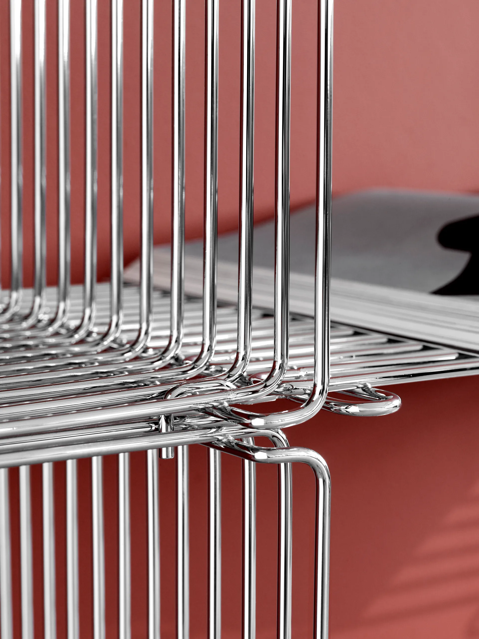 Panton Wire Extended hylla 70x34,8x34,8 cm, Chrome Montana